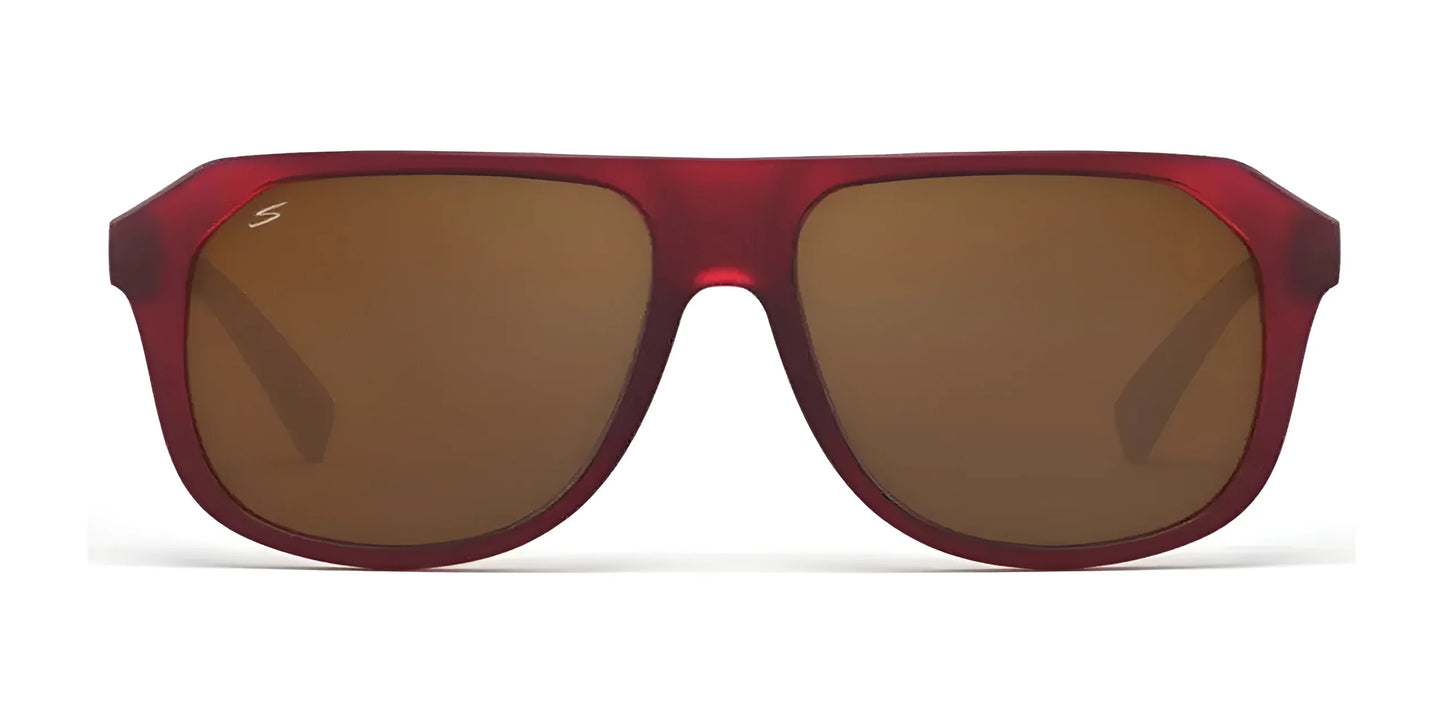 Serengeti Oatman Sunglasses Frosted Crystal Burgundy / Saturn Polarized Drivers Cat 2 to 3