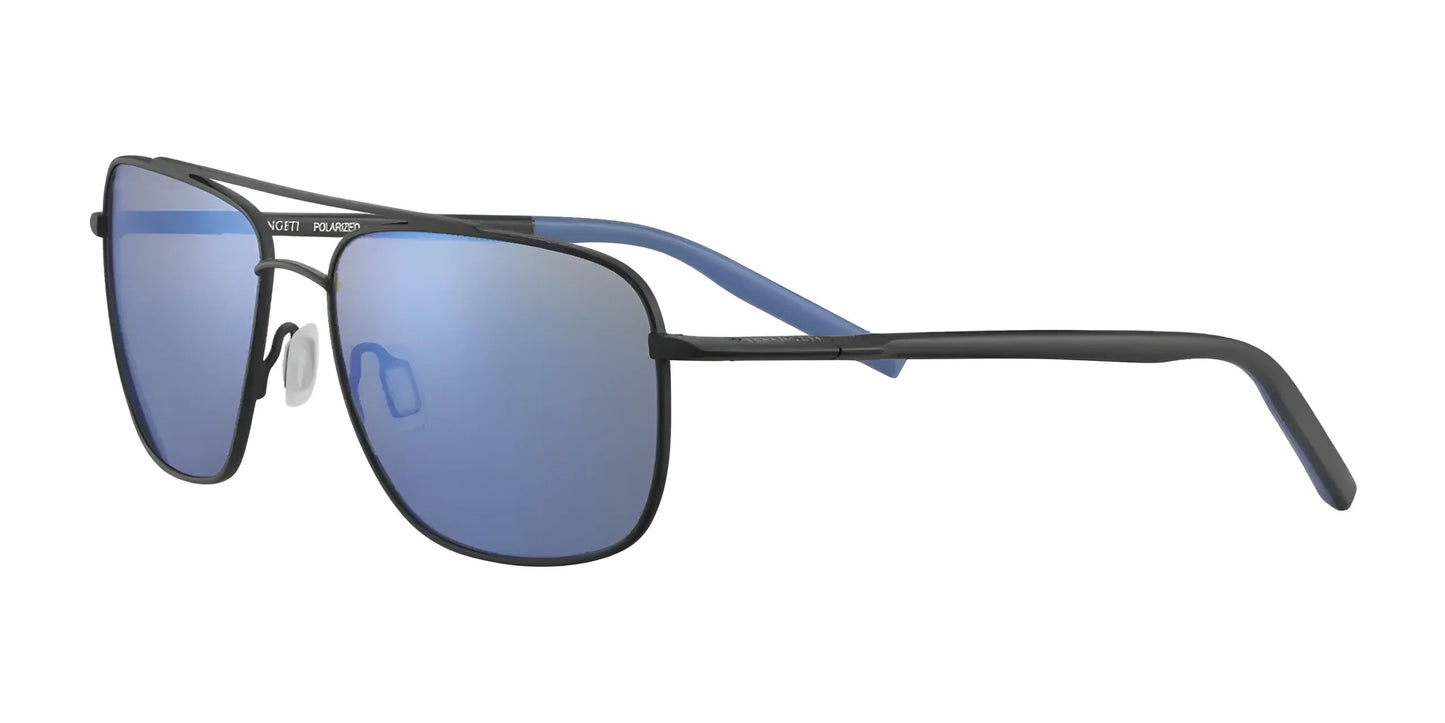 Serengeti TELLARO Sunglasses Black Black Blue Matte / Mineral Polarized 555nm Blue Cat 2 to 3