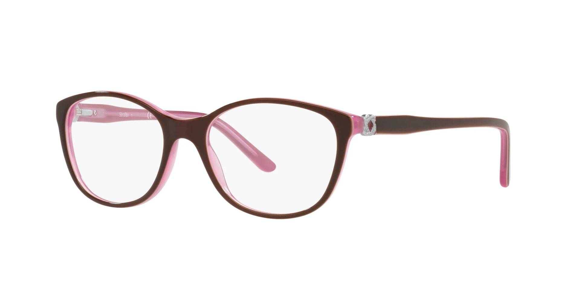 Sferoflex SF1548 Eyeglasses Top Plum On Opalin Pink