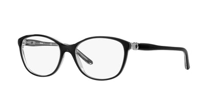 Sferoflex SF1548 Eyeglasses Black Top On Opal Transparent