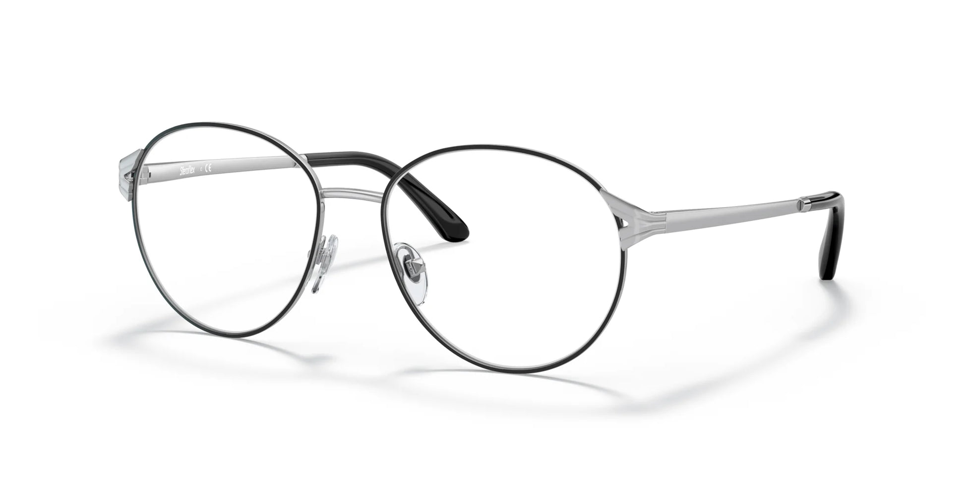 Sferoflex SF2601 Eyeglasses Top Black On Shiny Silver