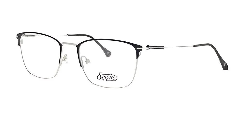 Smoke FIZZLE Eyeglasses Matte Silver Non Prescription