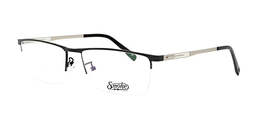 Smoke ROUGHED UP Eyeglasses Black Non Prescription