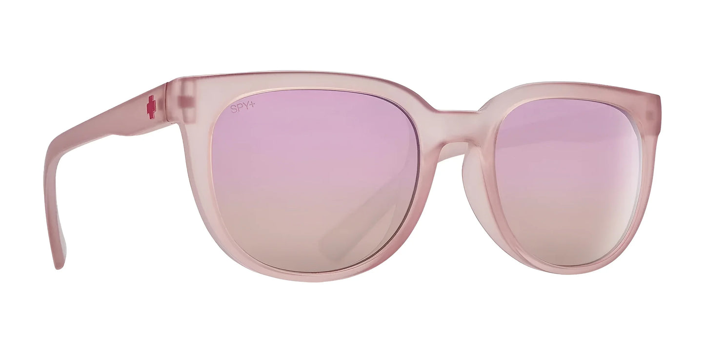 SPY BEWILDER Sunglasses Matte Translucent Rose / Bronze with Rose Quartz Spectra Mirror