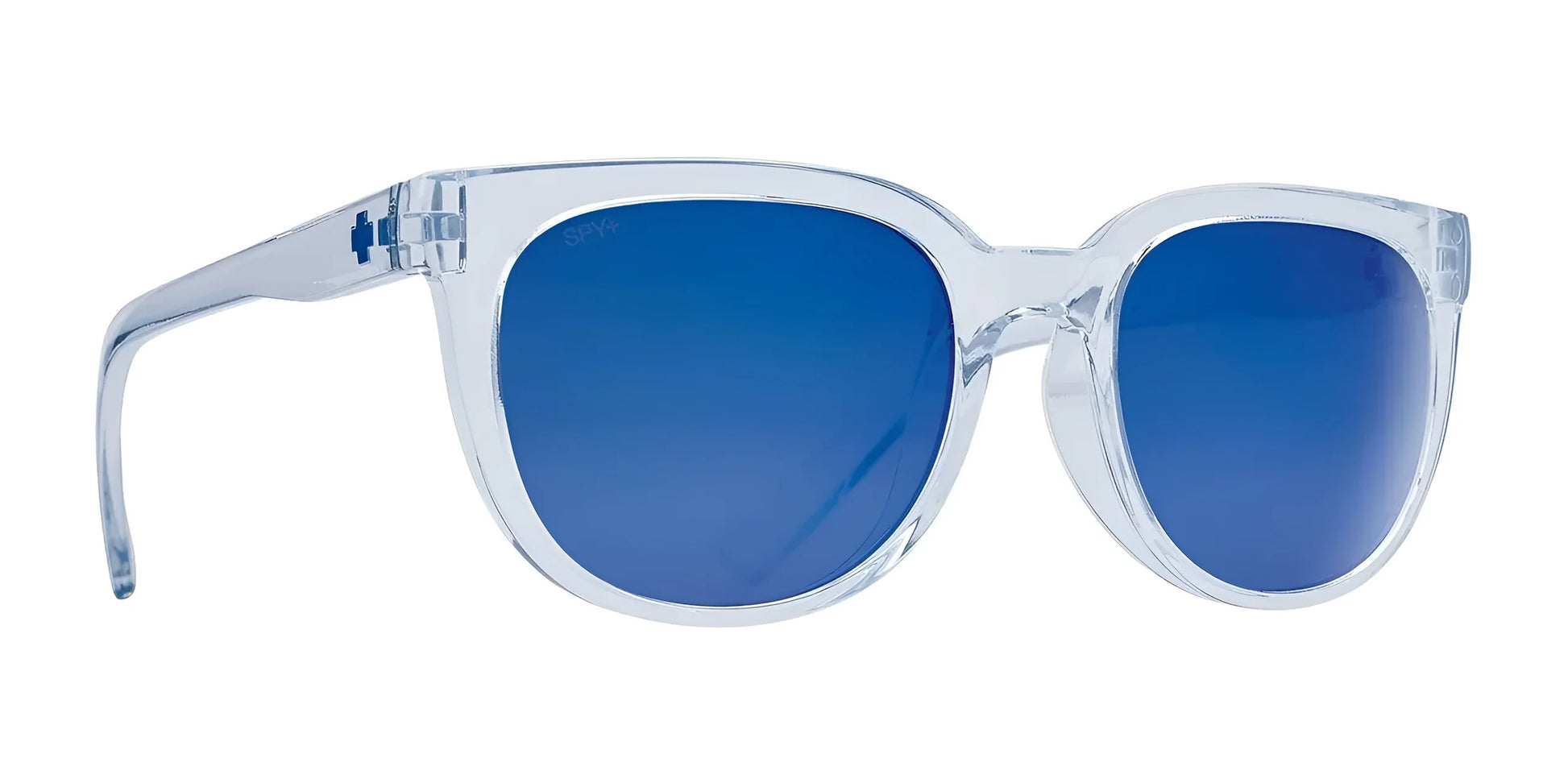 SPY BEWILDER Sunglasses Translucent Light Blue / Gray with Navy Spectra Mirror