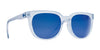 SPY BEWILDER Sunglasses | Size 54 / Translucent Light Blue / Gray with Navy Spectra Mirror