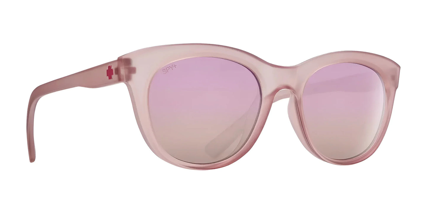 SPY BOUNDLESS Sunglasses Matte Translucent Rose / Bronze with Rose Quartz Spectra Mirror