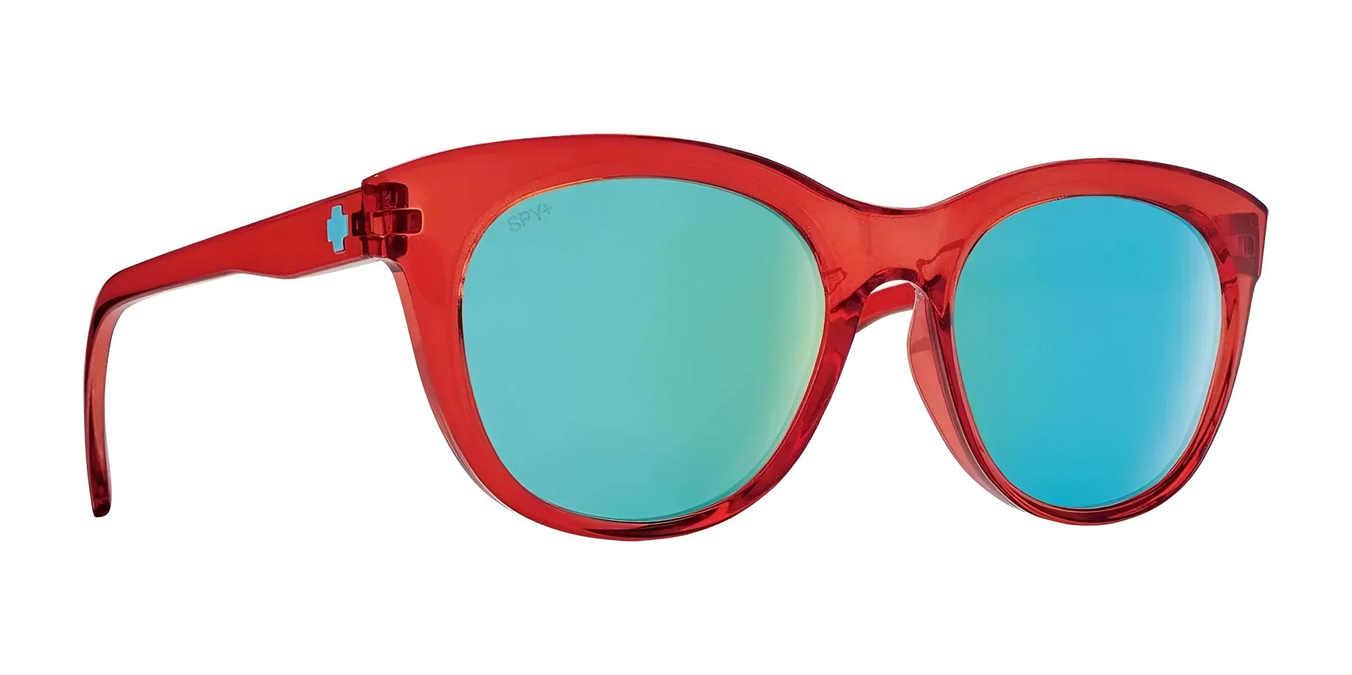 SPY BOUNDLESS Sunglasses Translucent Red / Bronze with Light Blue spectra Mirror