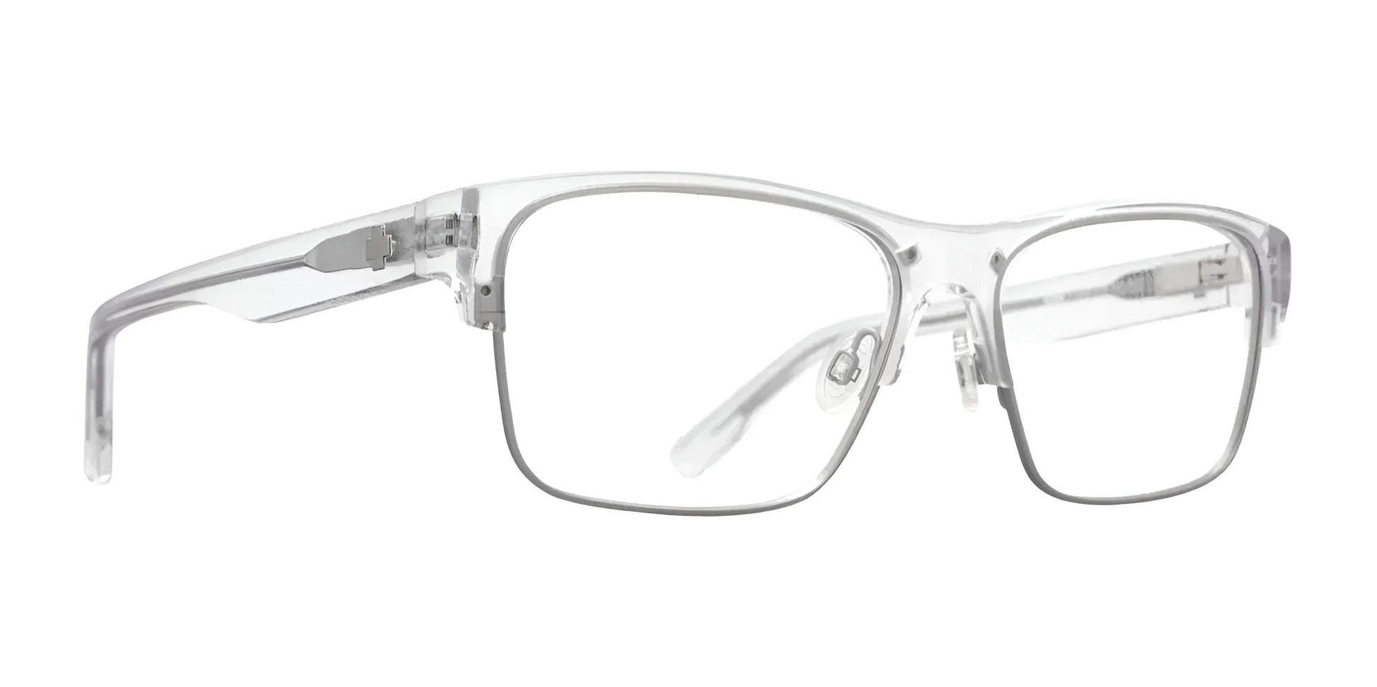 SPY BRODY 50/50 Eyeglasses Crystal Matte Silver