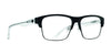 SPY BRODY 50/50 Eyeglasses / Matte Black Gloss Crystal / Size 59