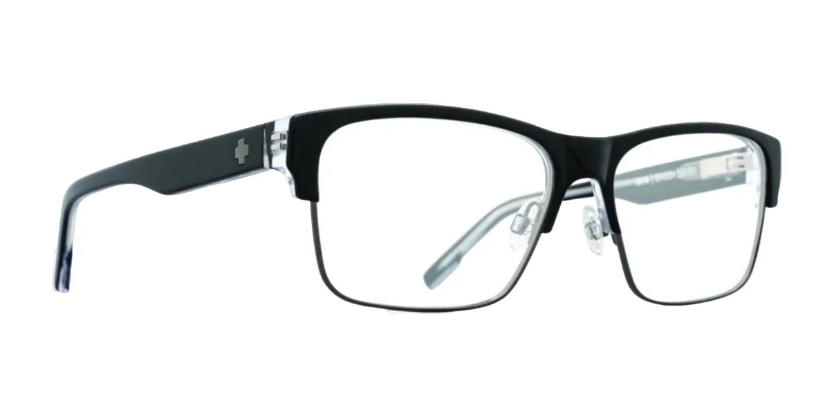 SPY BRODY 50/50 Eyeglasses Black Clear Gunmetal