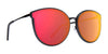 SPY COLADA Sunglasses | Size 63 / Translucent Grey Matte Gloss Black / Rose with Burgundy Flash Mirror