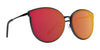 SPY COLADA Sunglasses | Size 63 / Translucent Grey Matte Gloss Black / Rose with Burgundy Flash Mirror
