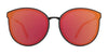 SPY COLADA Sunglasses | Size 63 / Translucent Grey Matte Gloss Black / Rose with Burgundy Flash Mirror