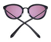 SPY COLADA Sunglasses | Size 63 / Translucent Grey Matte Gloss Black / Rose with Burgundy Flash Mirror