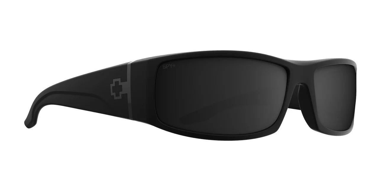 SPY COOPER XL Sunglasses Soft Matte Black / Happy Boost Polar Black Mirror