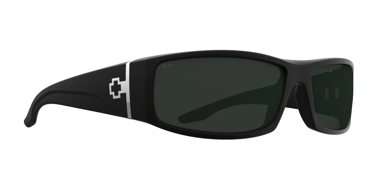 SPY COOPER XL Sunglasses Matte Black / Happy Gray Green