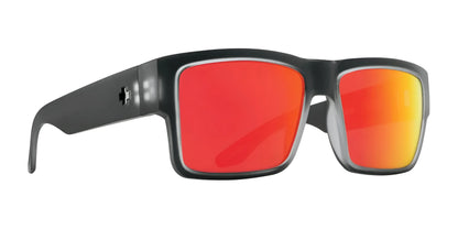 SPY CYRUS Sunglasses Matte Black Ice / Happy Gray Green Polar with Red Spectra Mirror