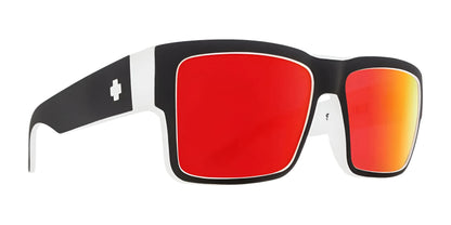 SPY CYRUS Sunglasses Whitewall / Happy Gray Green with Red Spectra Mirror