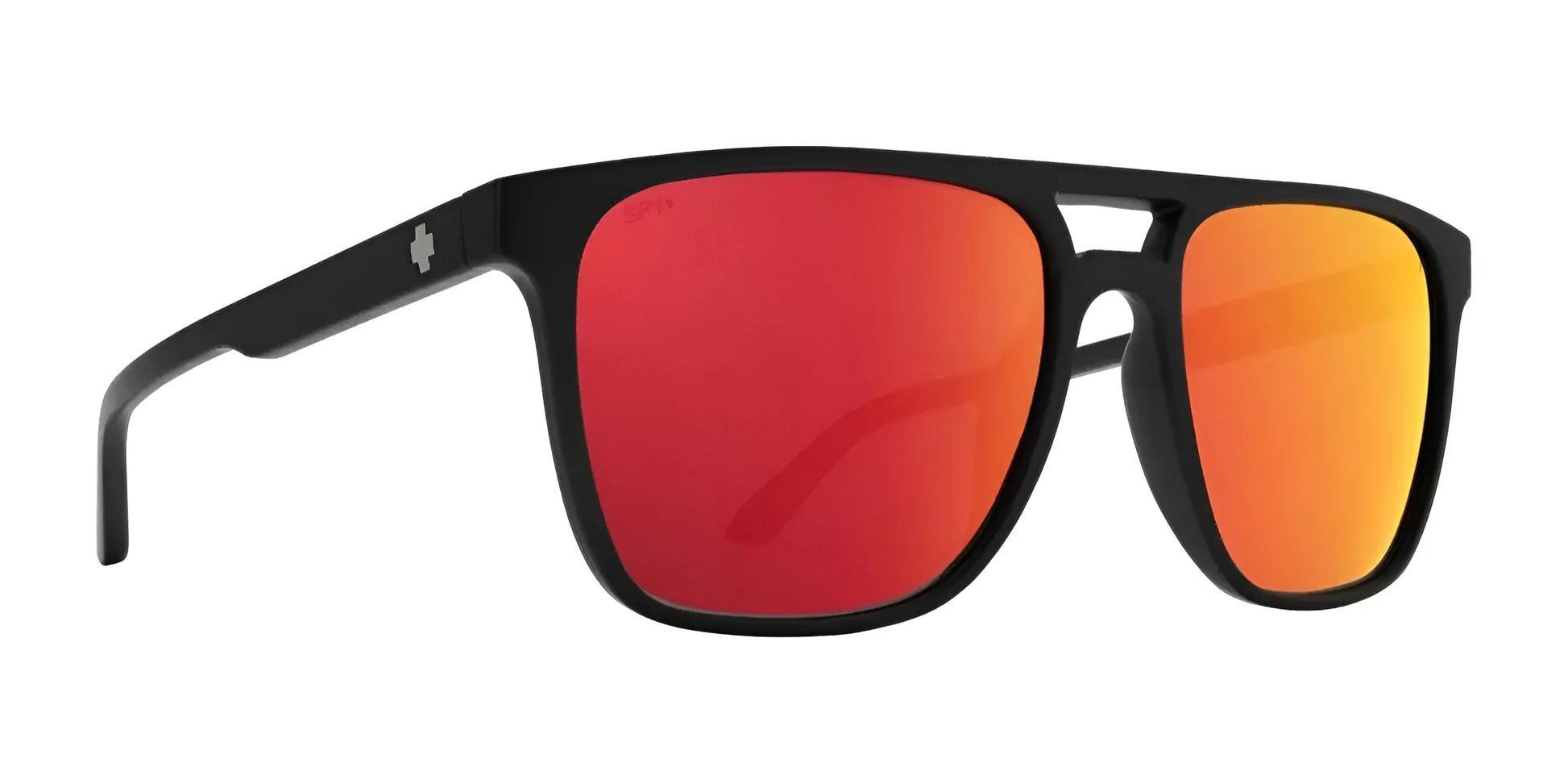 SPY CZAR Sunglasses Matte Black / Happy Gray Green Red Spectra Mirror