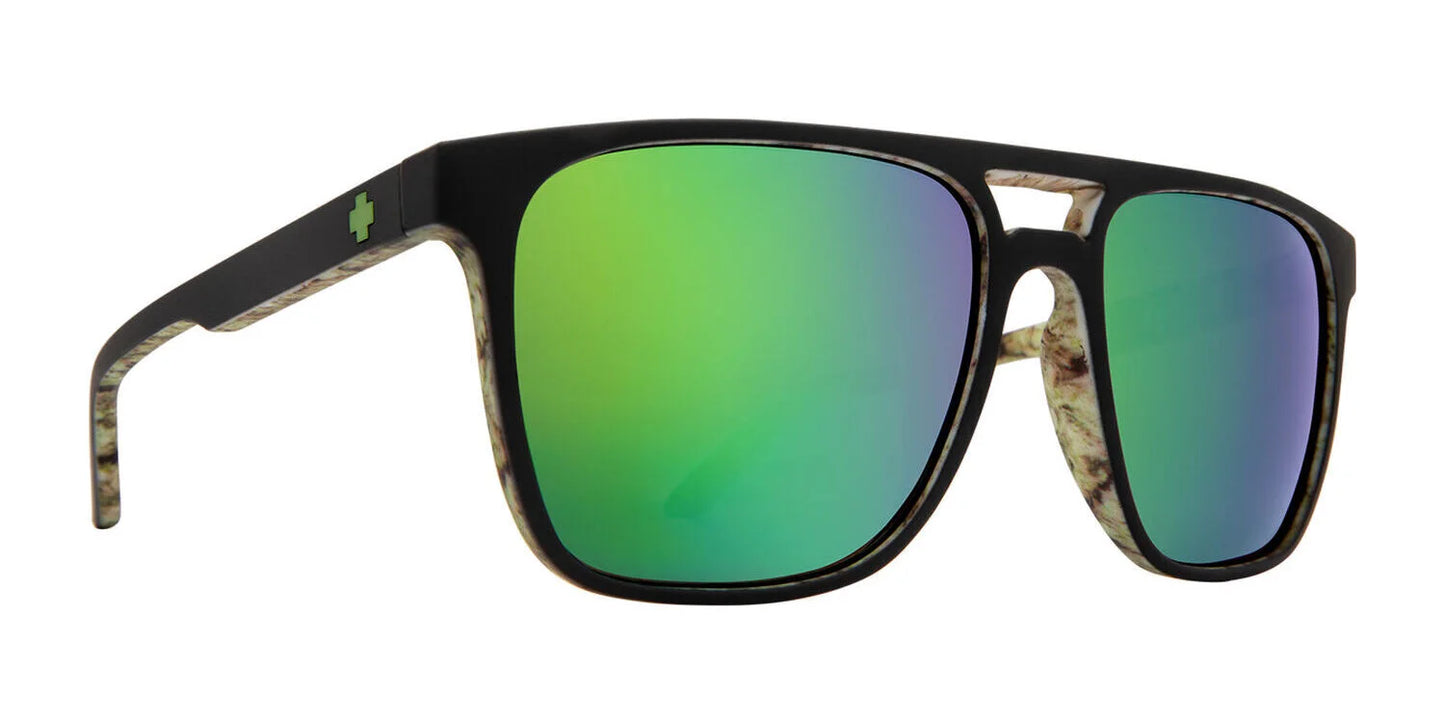 SPY CZAR Sunglasses Black Matte / HD Plus Bronze & Green Spectra Mirror