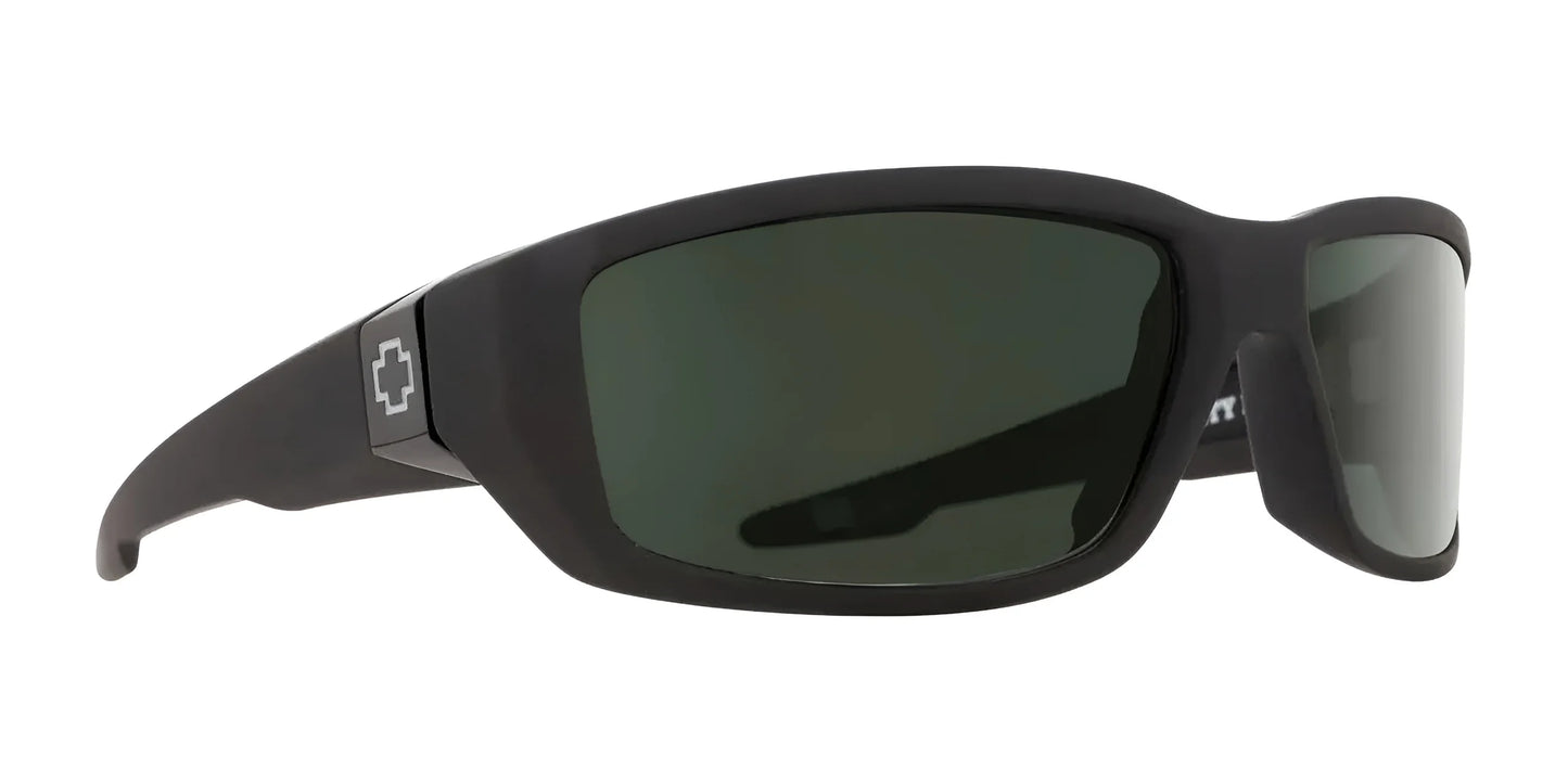 SPY DIRTY MO Sunglasses Soft Matte Black / Happy Dark Gray Green Polar with Dark Blue Spectra Mirror