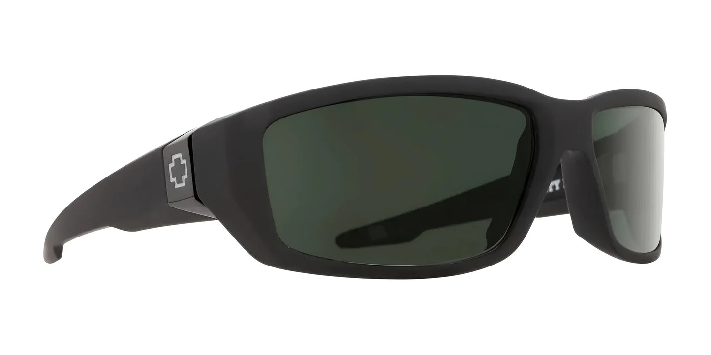 SPY DIRTY MO Sunglasses Black Soft Matte / HD Plus Grey Green