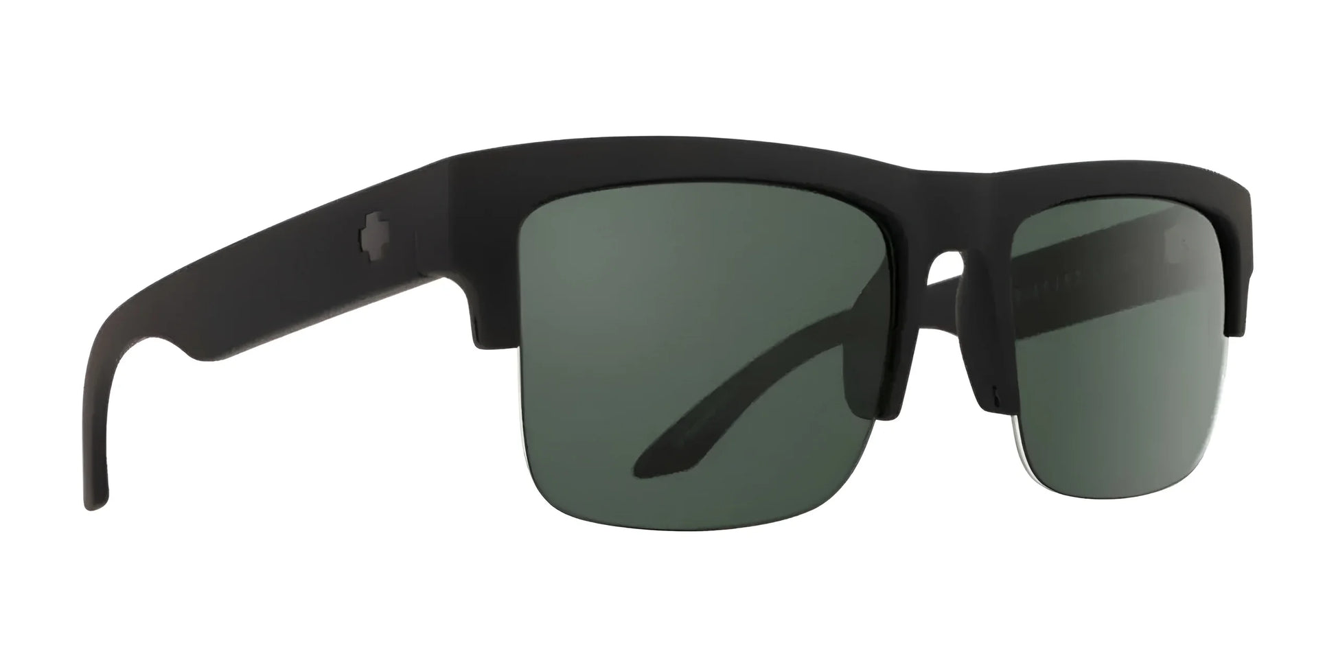 SPY DISCORD 50/50 Sunglasses Black Soft Matte / HD Plus Grey Green Polar