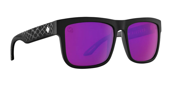 SPY DISCORD SLAYCO Sunglasses | Size 57 / Matte White / Happy Bronze with purple Spectra Mirror