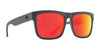 SPY DISCORD Sunglasses | Size 57 / Soft Matte Dark Gray / Happy Gray Green Polar with Red Spectra Mirror
