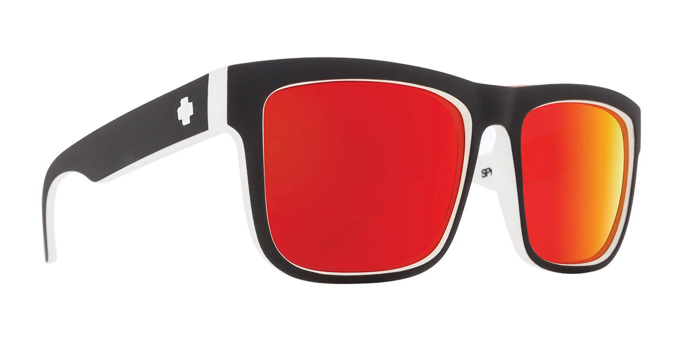 SPY DISCORD Sunglasses Whitewall / HD Plus Grey Green & Red Spectra Mirror