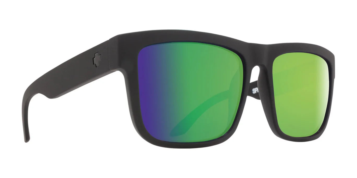 SPY DISCORD Sunglasses Black Matte / HD Plus Bronze Polar & Green Spectra Mirror