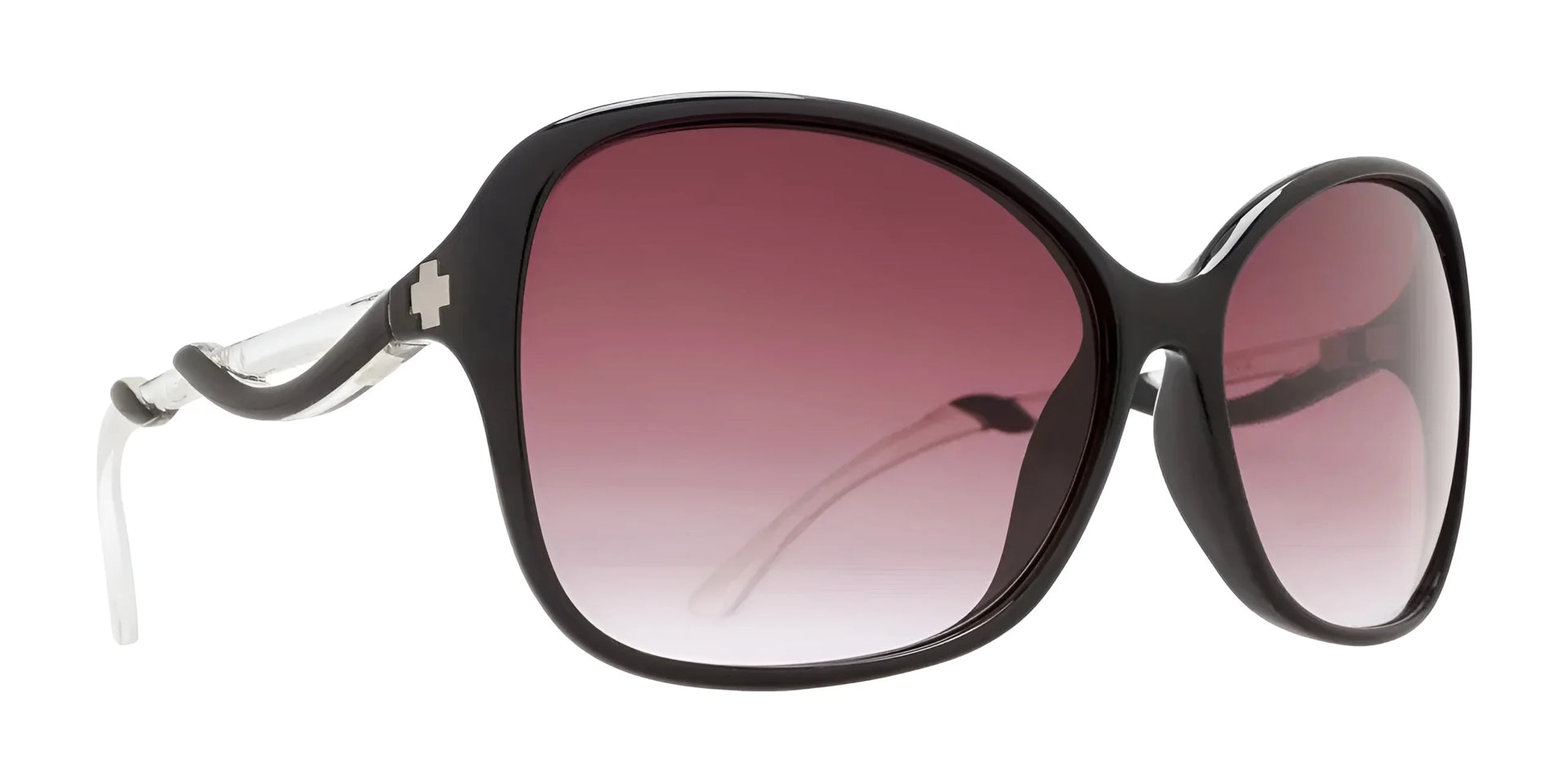 SPY FIONA Sunglasses Black With Clear / Happy Merlot Fade
