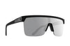 SPY FLYNN 50/50 Sunglasses | Size 134 / Soft Matte Black / Happy Gray Green Polar with Silver Spectra Mirror