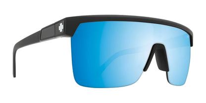 SPY FLYNN 50/50 Sunglasses Matte Black / Happy Boost Bronze Polar Ice Blue Spectra Mirror