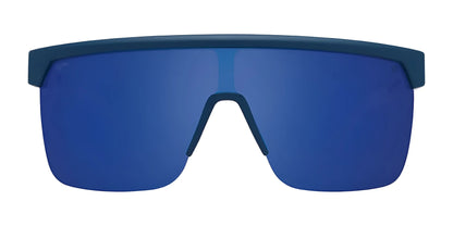 SPY FLYNN 50/50 Sunglasses Matte Blue Matte White / Happy Gray Green Blue Mirror