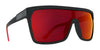 SPY FLYNN Sunglasses | Size 134 / Soft Black Matte Red Fade / HD Plus Gray Green with Red Light Spectra Mirror