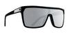 SPY FLYNN Sunglasses | Size 134 / Soft Matte Black / Happy Gray Green Polar with Silver Spectra Mirror