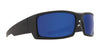 SPY GENERAL Sunglasses | Size 66 / Soft Matte Black / Happy Dark Gray Green Polar with Dark Blue Spectra Mirror