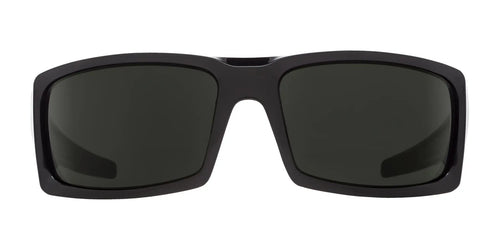 SPY GENERAL Sunglasses / Size 66 / Soft Matte Black / Happy Gray Green