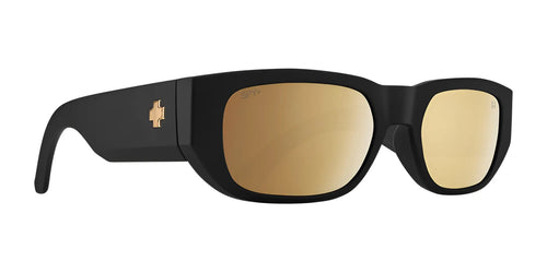 SPY GENRE Sunglasses / Size 54 / Translucent Aqua Matte Black / Happy Gray with Purple Spectra Mirror