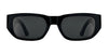 SPY GENRE Sunglasses | Size 54 / Translucent Aqua Matte Black / Happy Gray with Purple Spectra Mirror