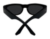 SPY GENRE Sunglasses | Size 54 / Translucent Aqua Matte Black / Happy Gray with Purple Spectra Mirror