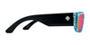 SPY GENRE Sunglasses | Size 54 / Translucent Aqua Matte Black / Happy Gray with Purple Spectra Mirror