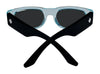 SPY GENRE Sunglasses | Size 54 / Translucent Aqua Matte Black / Happy Gray with Purple Spectra Mirror