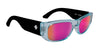 SPY GENRE Sunglasses | Size 54 / Translucent Aqua Matte Black / Happy Gray with Purple Spectra Mirror