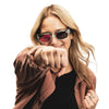 SPY GENRE Sunglasses | Size 54 / Translucent Aqua Matte Black / Happy Gray with Purple Spectra Mirror