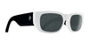 SPY GENRE Sunglasses | Size 54 / White Matte Black / Happy Gray with Black Mirror