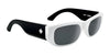 SPY GENRE Sunglasses | Size 54 / Translucent Aqua Matte Black / Happy Gray with Purple Spectra Mirror