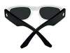 SPY GENRE Sunglasses | Size 54 / Translucent Aqua Matte Black / Happy Gray with Purple Spectra Mirror